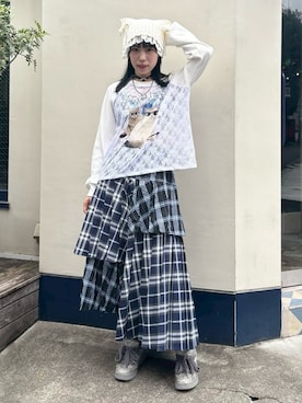 「プリーツ」｜CandyStripperさん（レディース・160cm）の秋コーディネート