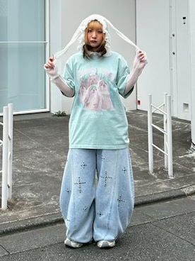 「Candy Stripper（キャンディストリッパー）のアイテム」を使った、CandyStripperさん（レディース・154cm）の春コーディネート