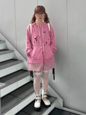「Candy Stripper（キャンディストリッパー）のアイテム」を使った、CandyStripperさん（レディース・153cm）の秋コーディネート