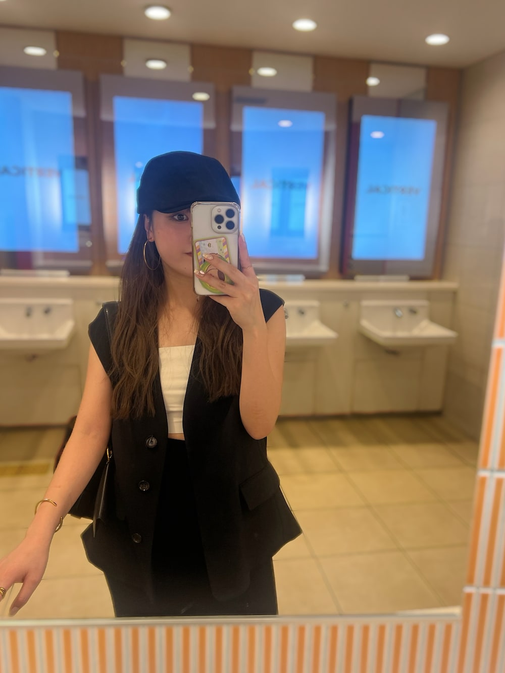 「CurensologyのCurensology(カレンソロジー)/コットンリブタイトスカート（スカート、ブラック系）」を使った、Manaeさん（レディース・155cm）の夏コーディネートの1枚目の写真