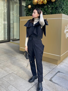 「アイテム（その他トップス）」を使った、うるしさきあいさん（レディース・156cm）の秋コーディネート