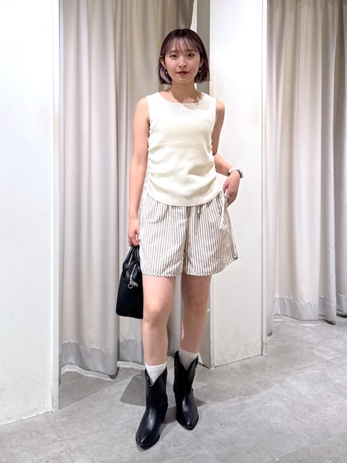 ◆〈セットアップ対応〉ストライプショートパンツ