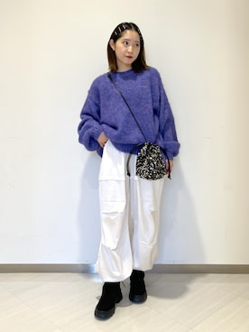 「スエードシューズ」｜「アイテム（トップス）」を使った、なつきさん（レディース・154cm）の秋コーディネート