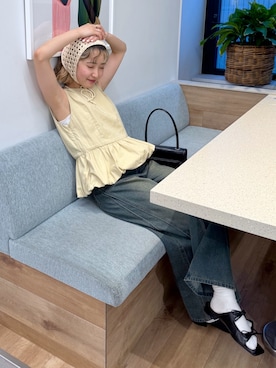 「アイテム（その他ヘアアクセサリー）」を使った、なつきさん（レディース・154cm）の夏コーディネート