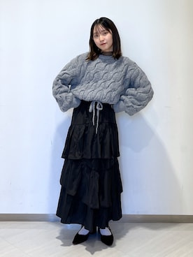 「ロンクスカート」｜なつきさん（レディース・154cm）の冬コーディネート
