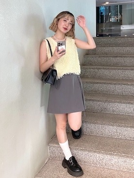 「アイテム（キャミソール）」を使った、なつきさん（レディース・154cm）の夏コーディネート