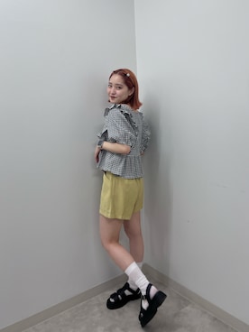 「ハイソックス」｜なつきさん（レディース・154cm）の春コーディネート