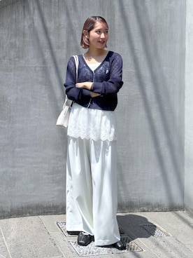 「バレエシューズ」｜なつきさん（レディース・154cm）の夏コーディネート