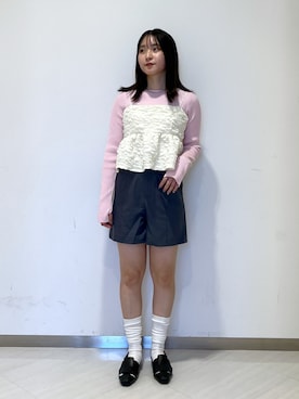 「FREE'S MART（フリーズマート）のアイテム（スリッポン）」を使った、なつきさん（レディース・154cm）の春コーディネート