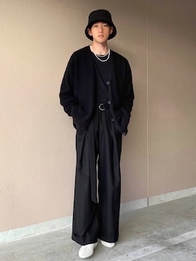 「LiNoH（リノー）のアイテム（パンツ）」を使った、Kyoheiさん（メンズ・174cm）の秋コーディネート