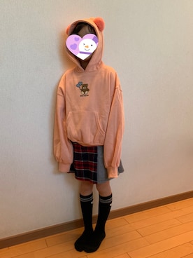 「アイテム（ソックス/靴下、ブラック系）」を使った、hinaさん（キッズ・120cm）の冬コーディネート