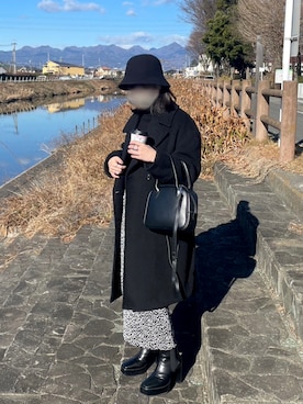 「PAGEBOY（ページボーイ）のアイテム（チェスターコート）」を使った、Ma!!さん（レディース・158cm）の冬コーディネート