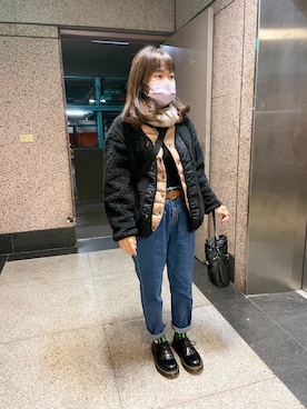 「H:CONNECT（エイチコネクト）のアイテム」を使った、Phoebeさん（レディース・148cm）の冬コーディネート