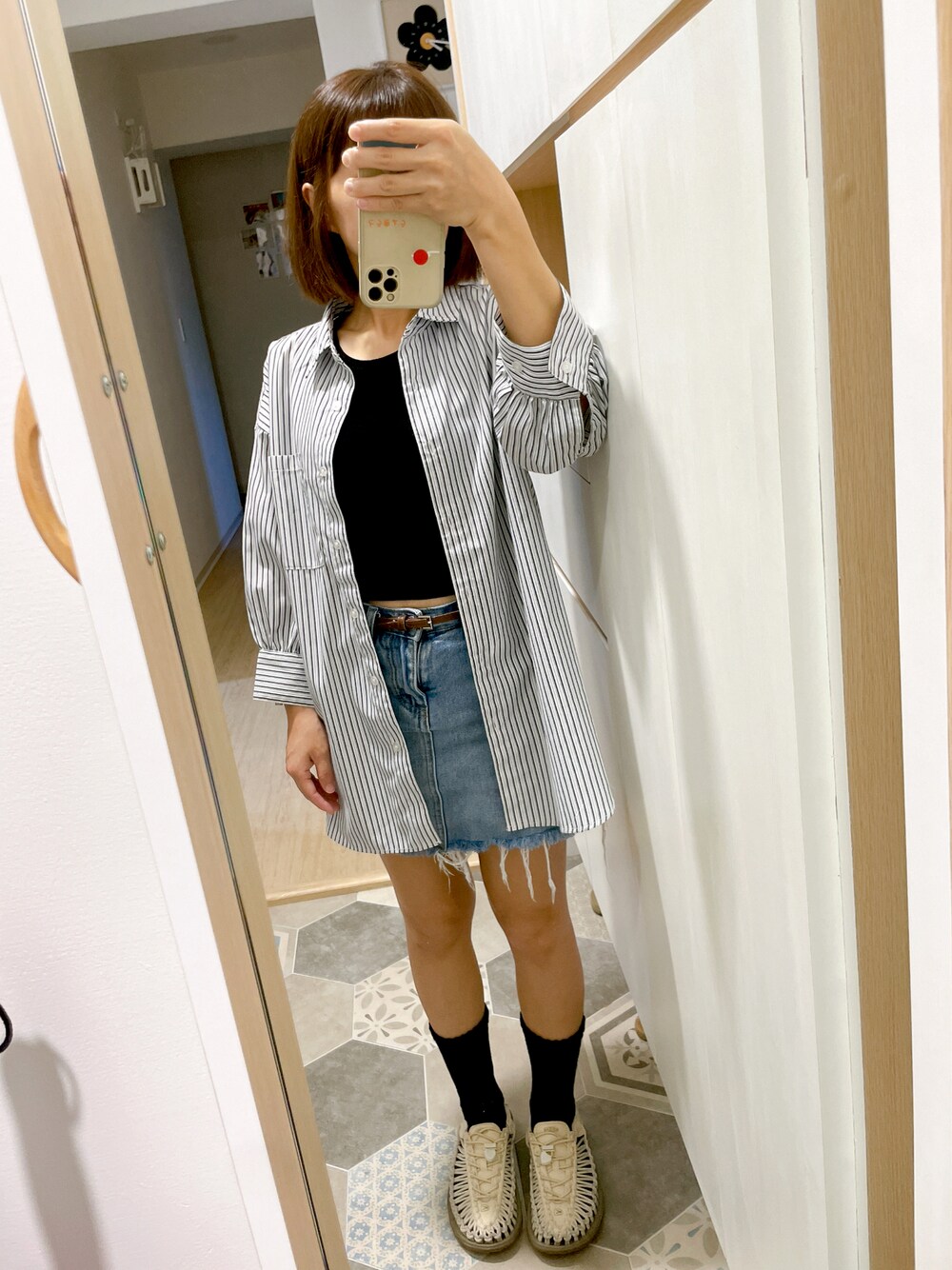 「repipi armarioのアイテム（アンサンブル、グレー系）」を使った、Phoebeさん（レディース・148cm）の秋コーディネートの1枚目の写真