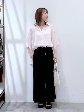 「Elura（エルーラ）のアイテム」を使った、かわこさん（レディース・152cm）の夏コーディネート