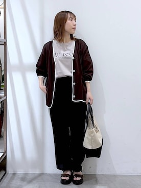 「Elura（エルーラ）のアイテム」を使った、かわこさん（レディース・152cm）の夏コーディネート