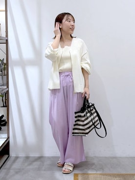 「Elura（エルーラ）のアイテム」を使った、かわこさん（レディース・152cm）の春コーディネート