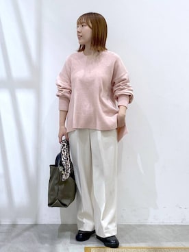 「Elura（エルーラ）のアイテム」を使った、かわこさん（レディース・152cm）の冬コーディネート