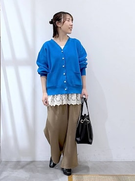 「Elura（エルーラ）のVカットスクエアフラットシューズ/597583（パンプス、ブラック系）」を使った、かわこさん（レディース）の春コーディネート