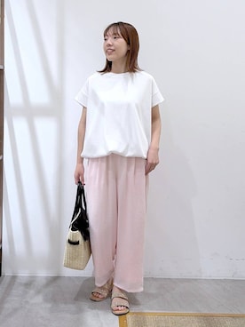 「Elura（エルーラ）のアイテム」を使った、かわこさん（レディース・152cm）の夏コーディネート