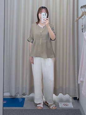 「Elura（エルーラ）のアイテム」を使った、かわこさん（レディース・152cm）の夏コーディネート