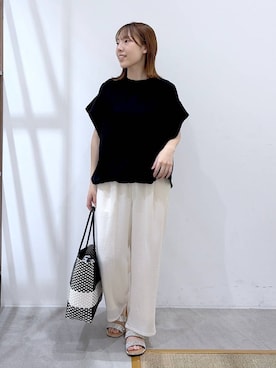 「Elura（エルーラ）のアイテム」を使った、かわこさん（レディース・152cm）の夏コーディネート