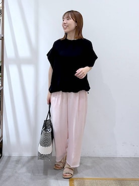 「Elura（エルーラ）のアイテム」を使った、かわこさん（レディース・152cm）の夏コーディネート