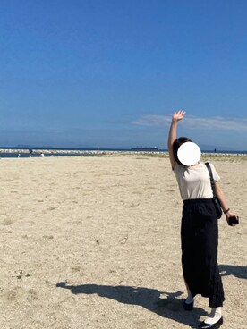 「海」｜「アイテム（パンプス）」を使った、てぃかさん（レディース・149cm）の冬コーディネート