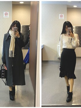 「EATME（イートミー）のアイテム（その他アウター）」を使った、deyilanniさん（レディース・166cm）の冬コーディネート