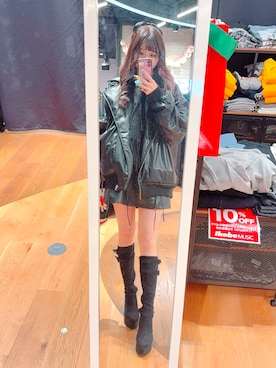 「jouetie（ジュエティ）のアイテム（ジャケット/アウター）」を使った、deyilanniさん（レディース・166cm）の冬コーディネート