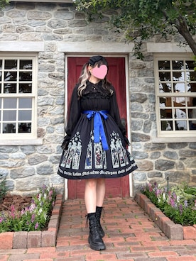 「Moi-même-Moitiéのアイテム（Pinafore dress、ブラック系）」を使った、deyilanniさん（レディース・166cm）の夏コーディネート