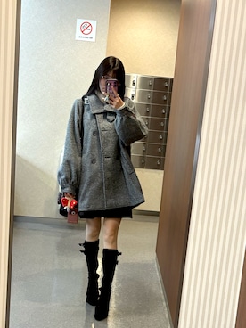 「jouetie（ジュエティ）のアイテム（その他アウター）」を使った、deyilanniさん（レディース・166cm）の冬コーディネート