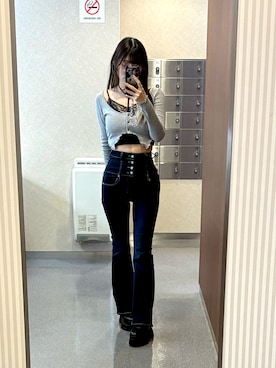 「EATME（イートミー）のアイテム」を使った、deyilanniさん（レディース・166cm）の春コーディネート