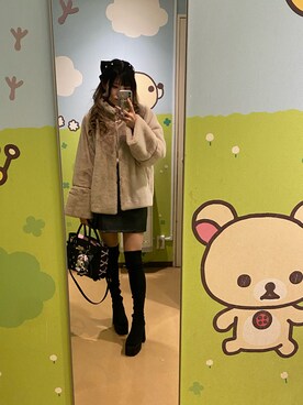 「dazzlin（ダズリン）のアイテム（その他アウター）」を使った、deyilanniさん（レディース・166cm）の冬コーディネート