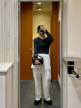 「ASTRAET（アストラット）のアイテム（パンツ）」を使った、kmさん（レディース・163cm）の春コーディネート