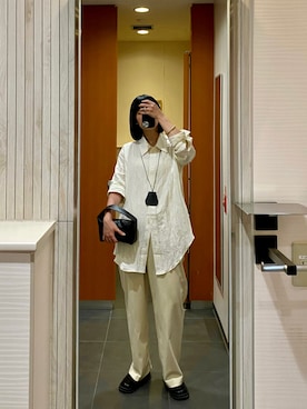 「ゴールドアクセ」｜「アイテム（スリッポン）」を使った、kmさん（レディース・163cm）の春コーディネート