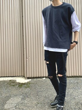 「jiggys shop（ジギーズショップ）のアイテム（パンツ）」を使った、yutoooさん（メンズ・168cm）の秋コーディネート