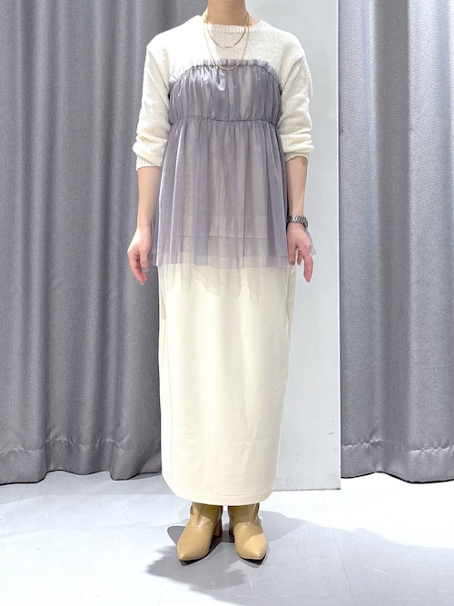 セール】チュールドッキングニットプルオーバー / 149362（ニット