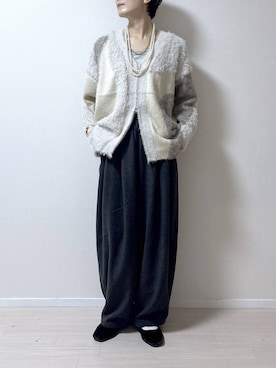 「LOWRYS FARM（ローリーズファーム）のパールタレンネックレス　249411（ネックレス）」を使った、はやまさんさん（レディース・165cm）の秋コーディネート