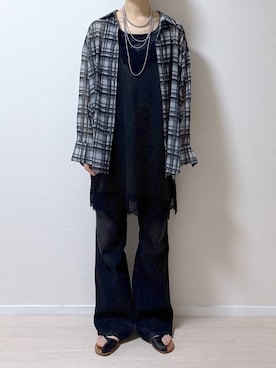 「アイテム（キャミソール）」を使った、はやまさんさん（レディース・165cm）の夏コーディネート