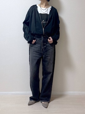 「LAKOLE（ラコレ）のアイテム（ブルゾン）」を使った、はやまさんさん（レディース・165cm）の春コーディネート