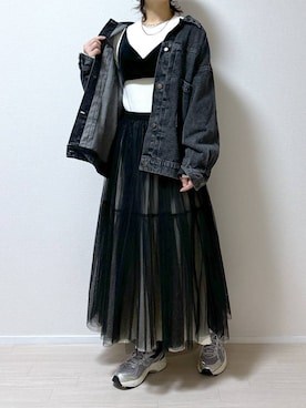 「LAKOLE（ラコレ）のアイテム（デニムジャケット）」を使った、はやまさんさん（レディース・165cm）の秋コーディネート