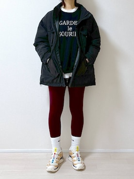 「ソックス」｜「アイテム（ブルゾン）」を使った、はやまさんさん（レディース・165cm）の秋コーディネート