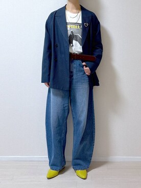 「アイテム（ブローチ/コサージュ、その他）」を使った、はやまさんさん（レディース・165cm）の冬コーディネート