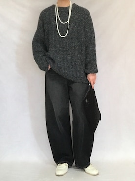 「Ameri（アメリ）のアイテム（ネックレス）」を使った、はやまさんさん（レディース・165cm）の秋コーディネート