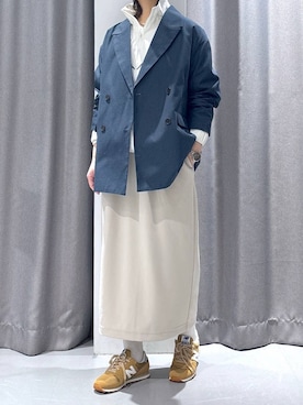 「アイテム（テーラードジャケット）」を使った、はやまさんさん（レディース・165cm）の冬コーディネート