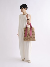 Whim Gazette（ウィムガゼット）の「二重織ノースリーブジャンプスーツ