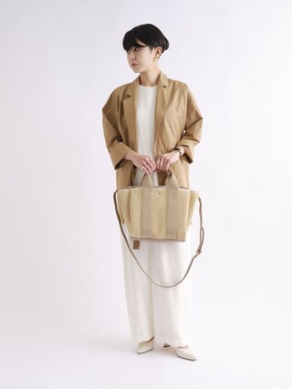 Whim Gazette（ウィムガゼット）の「二重織ノースリーブジャンプスーツ