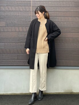 「Green　Parks（グリーンパークス）のアイテム（その他アウター）」を使った、yokoyama_yuuuさん（レディース・173cm）の冬コーディネート