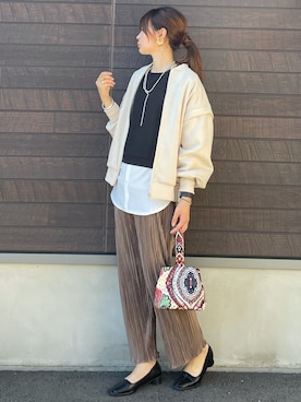 「セットアイテム」｜「アイテム（ブルゾン）」を使った、yokoyama_yuuuさん（レディース・173cm）の秋コーディネート